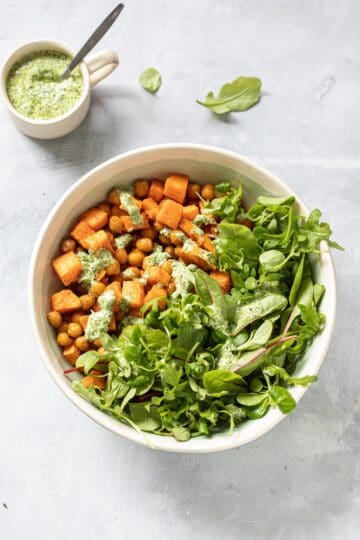 sweet potato bowl with chickpeas