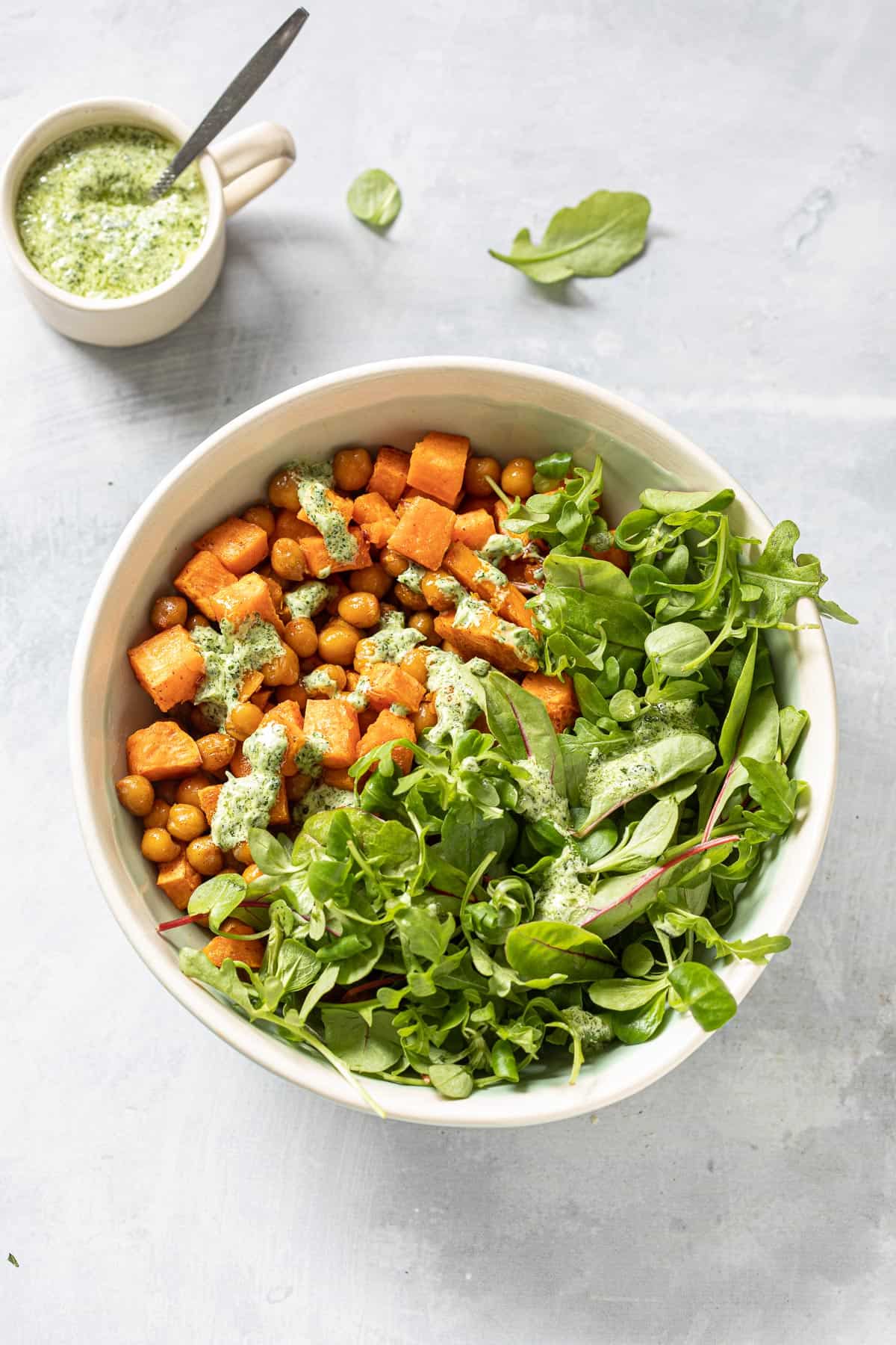 sweet potato bowl with chickpeas